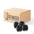 Outwater 2 in. Swivel Hooded Twin Casters, Made of Durable Nylon, With Brakes, 4PK 3P1.14.00068
